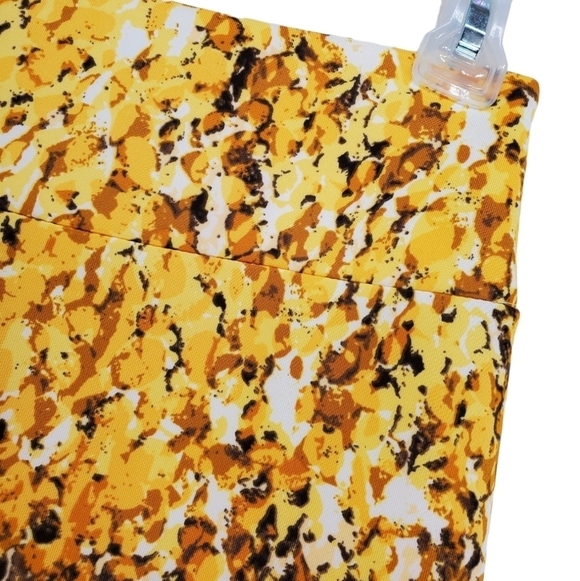 Carmen Marc Valvo Skirt M Floral Boho Chic Colorful Pencil Stretch Midi Cover - Picture 3 of 9